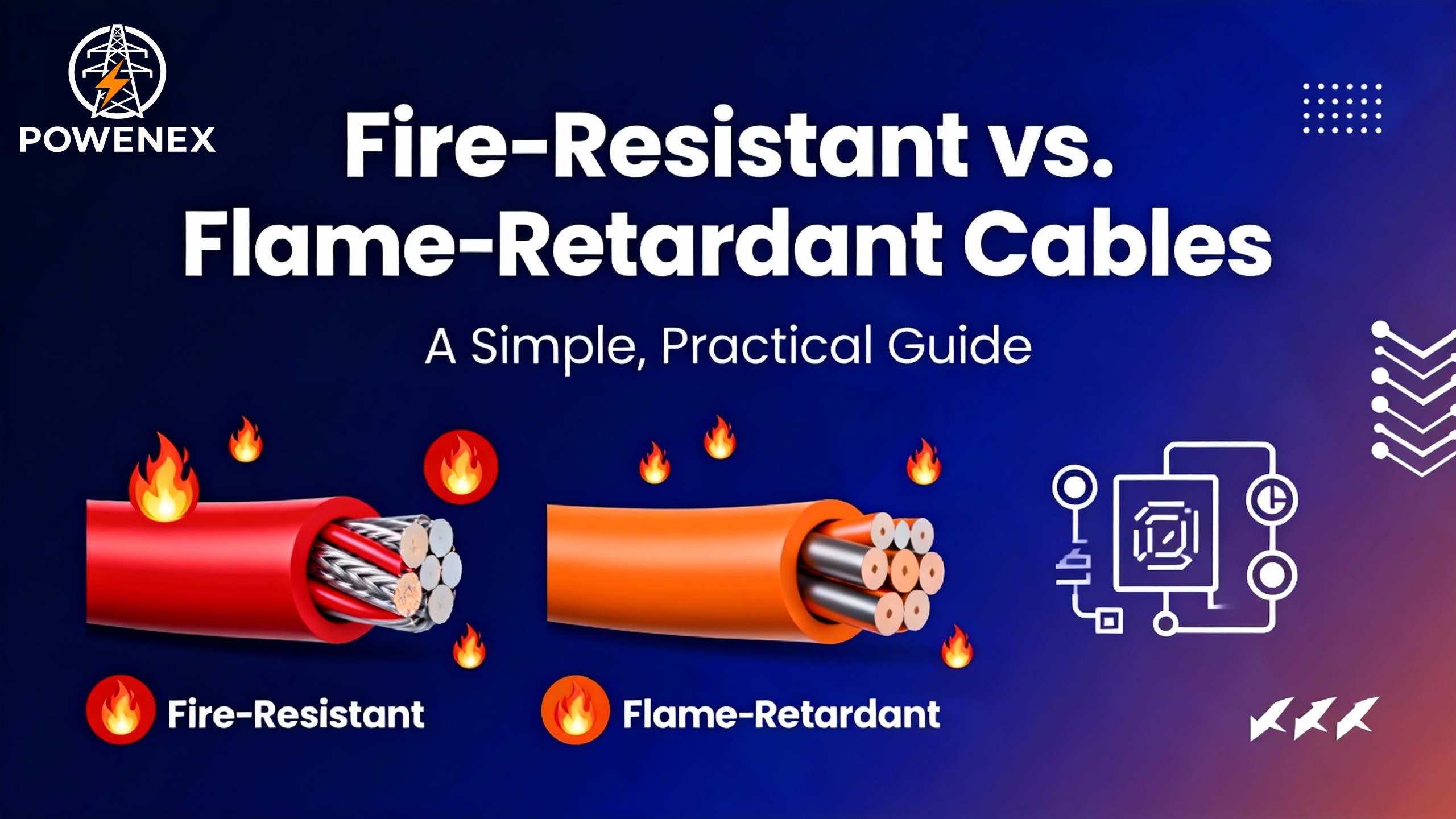 Fire-Resistant vs. Flame-Retardant Cables: A Simple, Practical Guide
