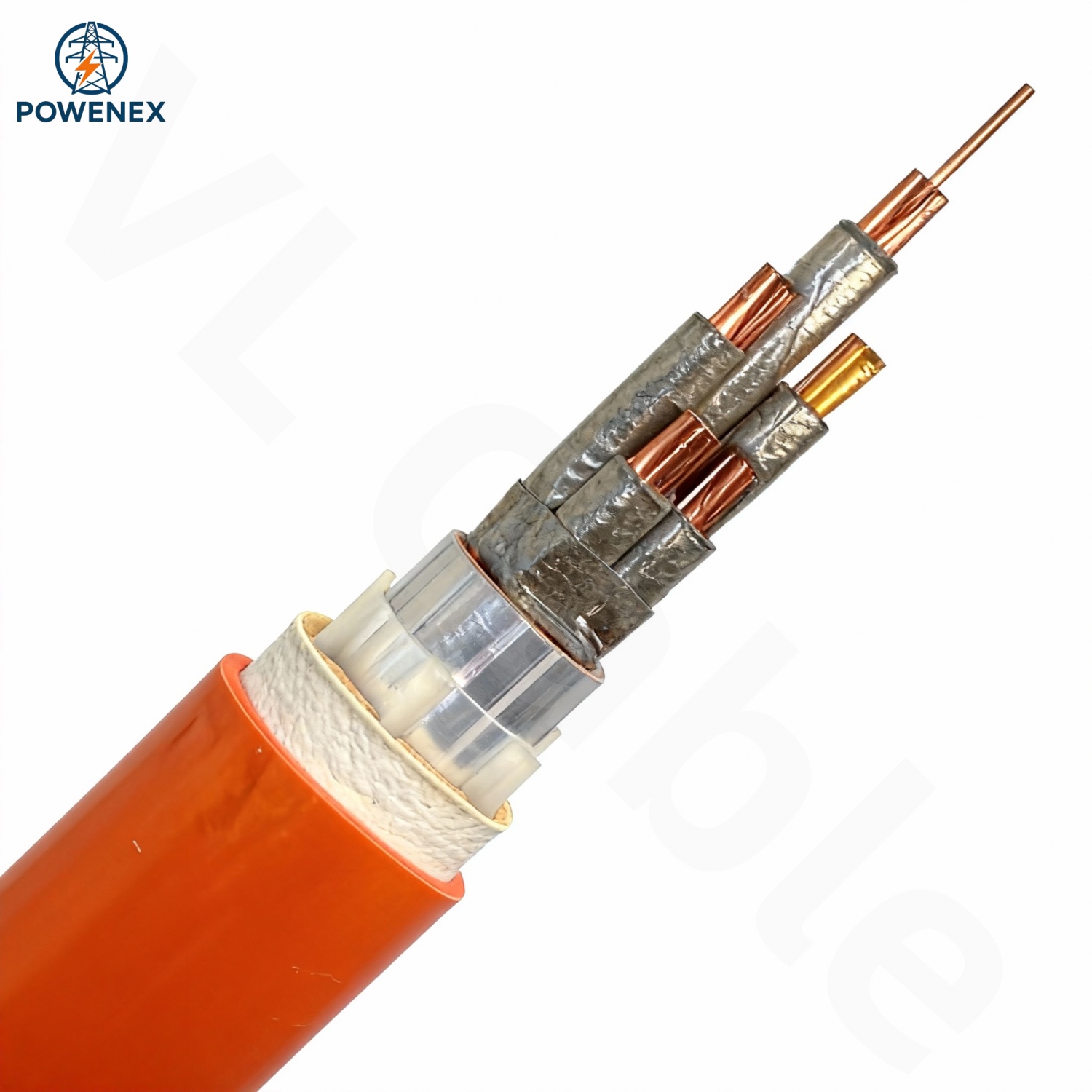 Cu/Mica/Al-Tube/LSZH Flexible Mineral Insulated Cable (0.6/1kV 5×10mm²)